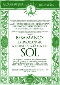Besamanos extraordinario Nuestra Señora del Sol