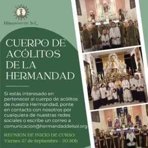 Reunión de inicio de curso del Cuerpo de acólitos