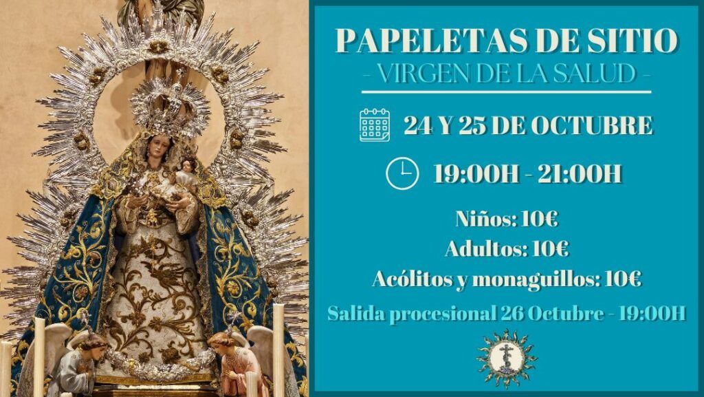 Información del reparto de papeletas de la salida procesional de maría santísima de la Salud
