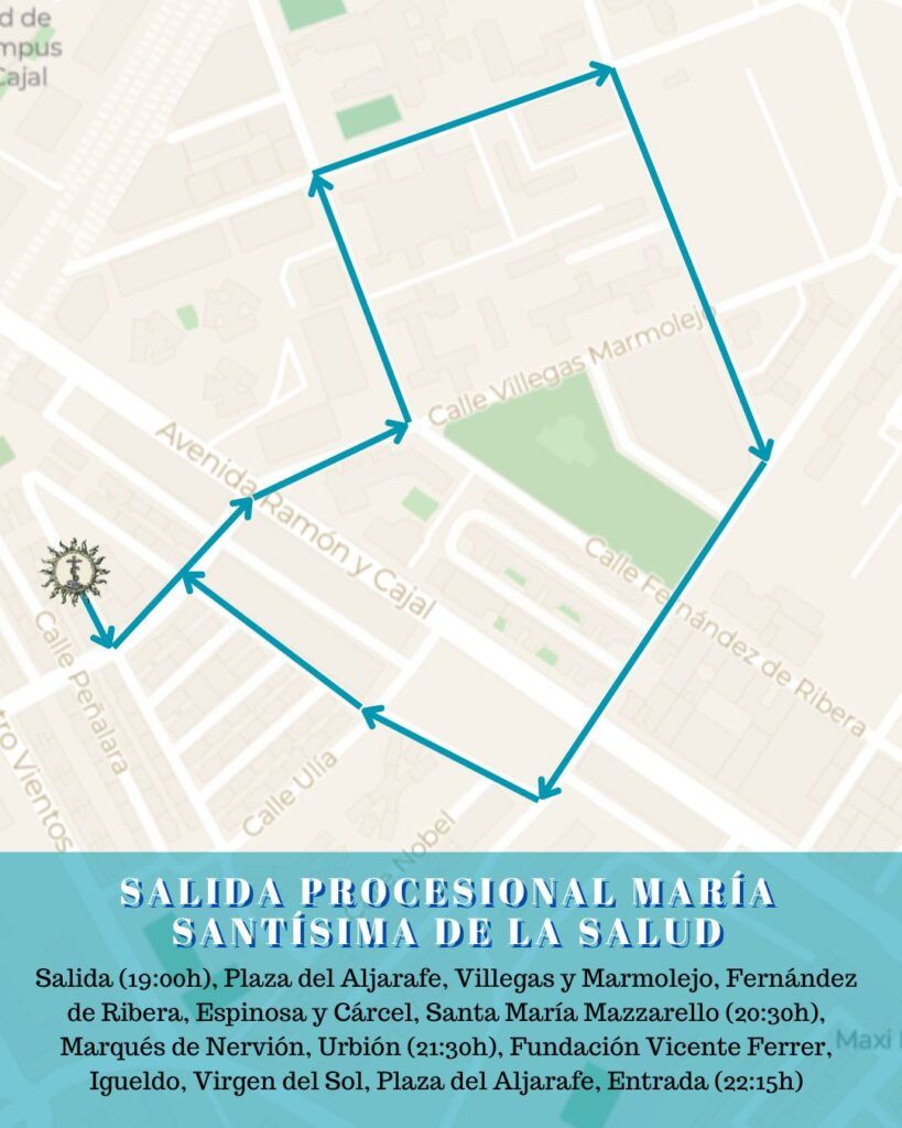 Recorrido Procesión María Santísima de la Salud 2024