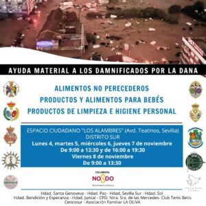 Ayuda material a los damnificados por la DANA