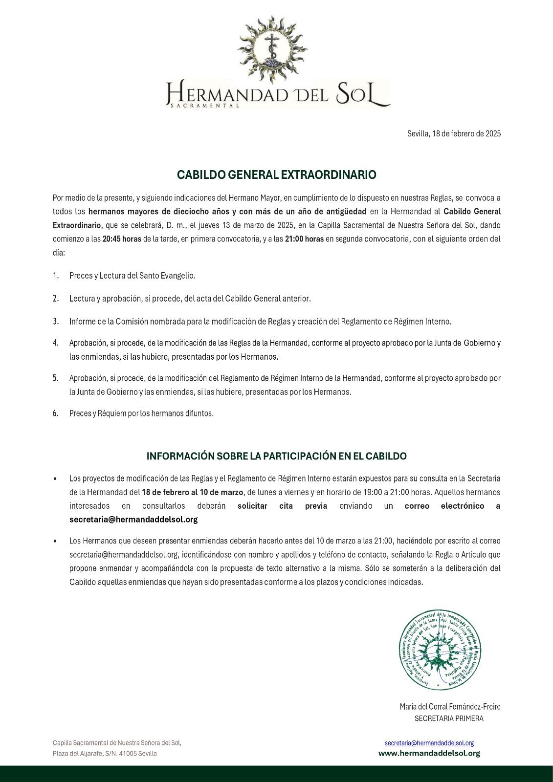 CABILDO GENERAL EXTRAORDINARIO